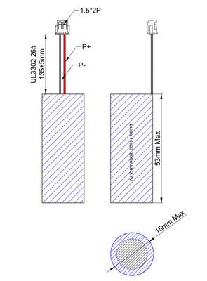 Тип 3,7 батареи 14500 лития ISO цилиндрический перезаряжаемые батарея v 800mah