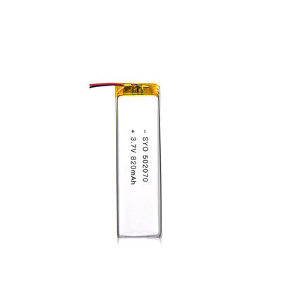 Глубокий цикл 602749 820mAh батарея полимера иона лития 3,7 вольт