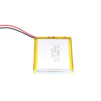 Блок батарей 3,7 v 3000mAh 11.1Wh полимера иона лития квадрата перезаряжаемые