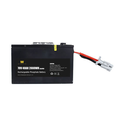 Черная батарея мотоцикла иона лития Lifepo4 72V40Ah с Bms